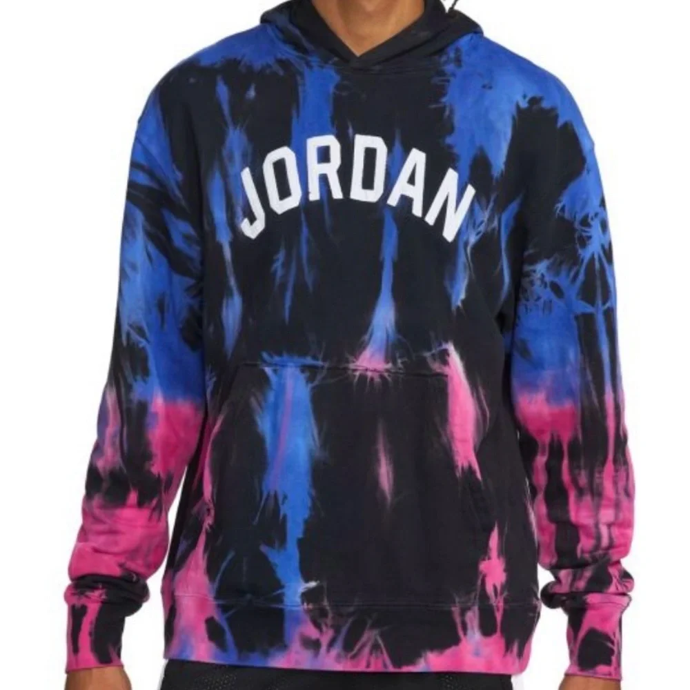 Nike Air Jordan Sport DNA Statement Tie Dye Fleece Hoodie Sweatshirt Size Medium